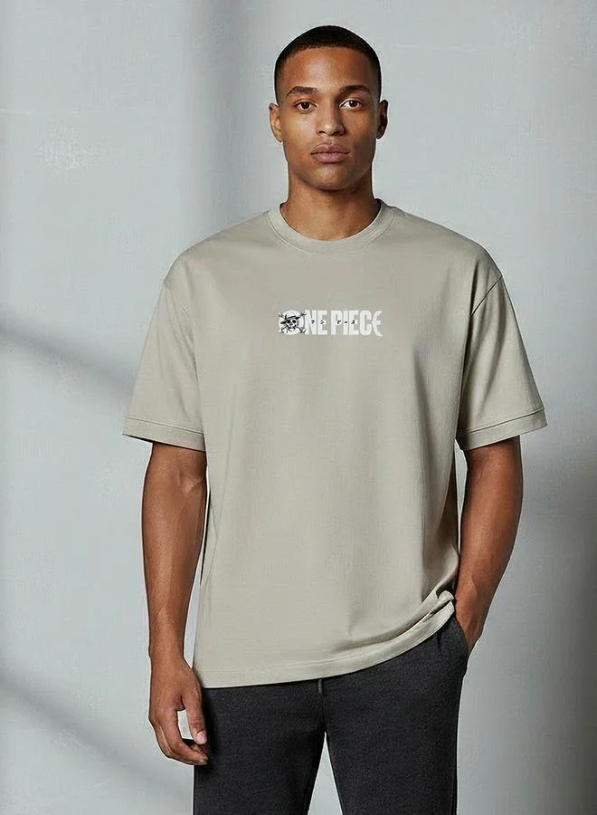 اس بي كاركترز تيشيرت رجالي مطبوع بأكمام قصيرة ورقبة دائرية بقصة عادية