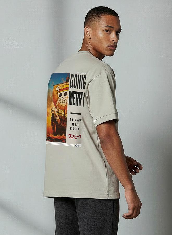 SP Characters Men Regular Fit Round Neck Short Sleeves One Piece Print T shirt - Image 3