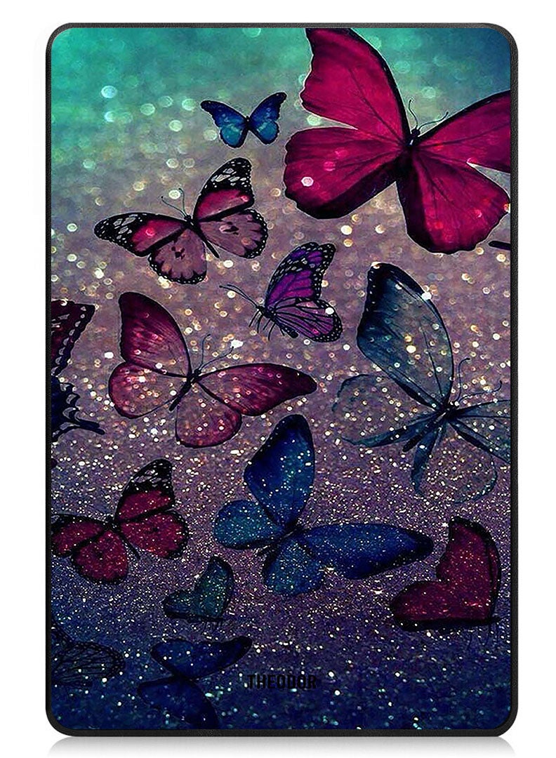 Theodor Protective Flip Case For Samsung Galaxy Tab A9 Plus With Trifold Stand Auto Wake Sleep Shockproof Cover glitters butterfly copy - Image 1