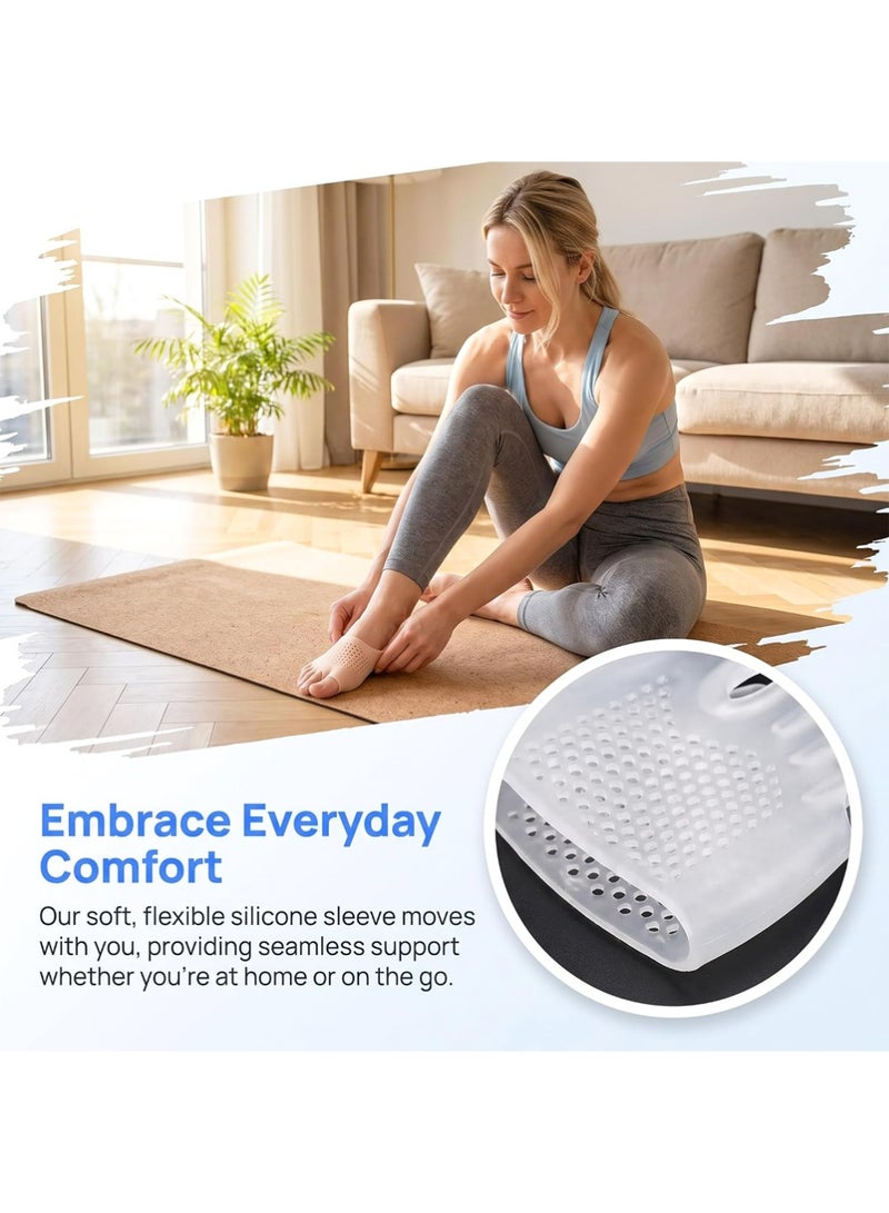 PULUZ 3Pairs 3 in 1 Pro Toe Straighteners, Silicone Toe Spacers, Breathable Design, Five-Toe Separator, Toe Spacing Support, Forefoot Cushioning, Relief Foot and Bunion Pain, Reusable Foot Care - Image 2