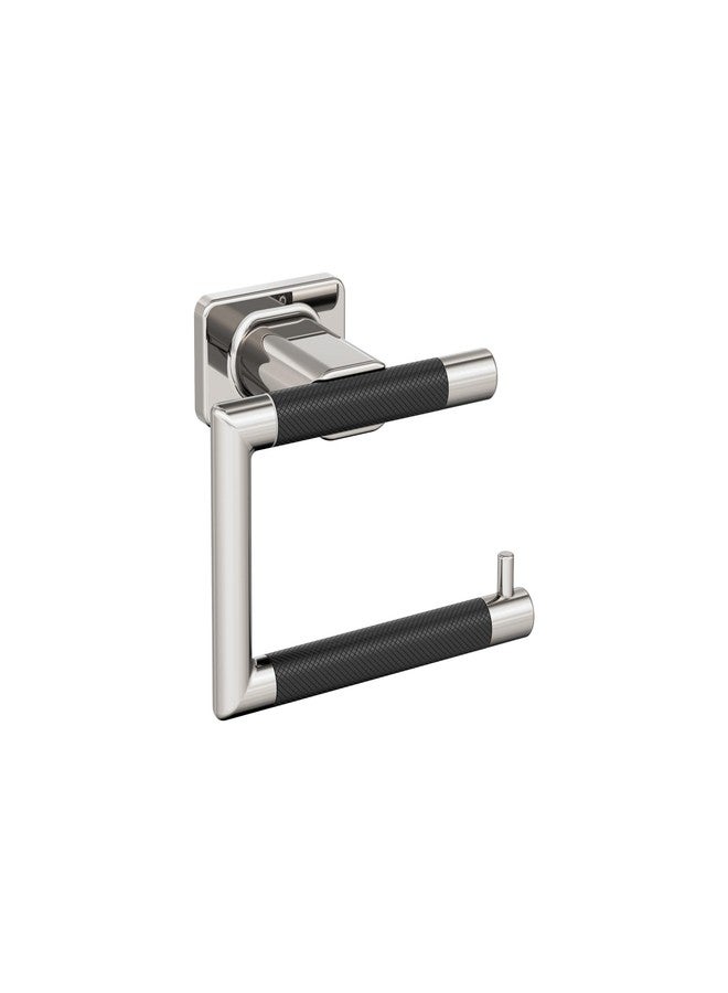 Amerock BH26617PNBBR | Polished Nickel/Black Bronze Single Post Toilet Paper Holder | 5-7/8 in. (149 mm) Toilet Tissue Holder | Esquire | Bath Tissue Holder | Bathroom Hardware | Bath Accessories - Image 1