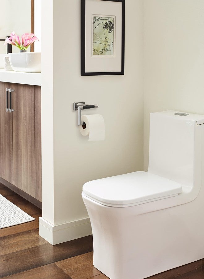 Amerock BH26617PNBBR | Polished Nickel/Black Bronze Single Post Toilet Paper Holder | 5-7/8 in. (149 mm) Toilet Tissue Holder | Esquire | Bath Tissue Holder | Bathroom Hardware | Bath Accessories - Image 3