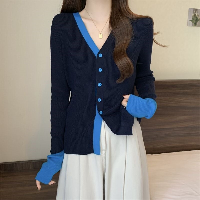 New Stylish Knitted Cardigan With A Sense Of Design, 2024 Temperament, Slimming And Age-Reducing Knit Top - Image 1