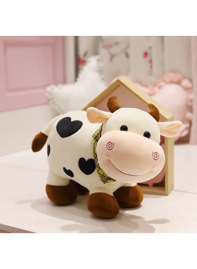 تيكلز لعبة حيوان محشوة ناعمة على شكل بقرة بوجه مبتسم للأطفال الأولاد والبنات (الحجم: 30 سم، اللون: متعدد الألوان) - Image 3