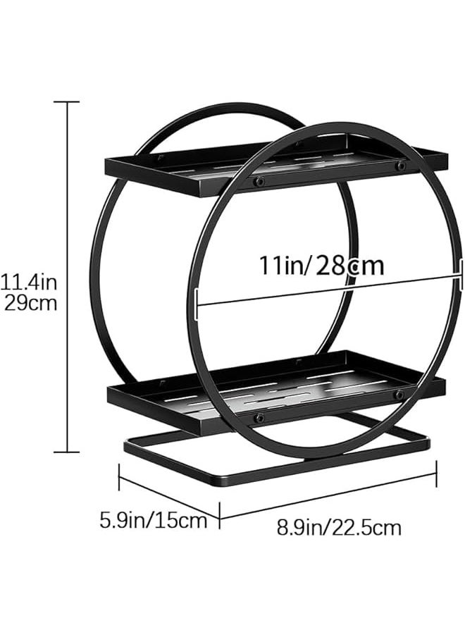 TRASSLE 2 Tier Perfume Organizer for Dresser, Bathroom Counter Organizer, Makeup Organizer Countertop for Vanity, Skincare Organizer Perfume Holder Tray Cosmetic Display Rack, Gifts for Women  - Image 2