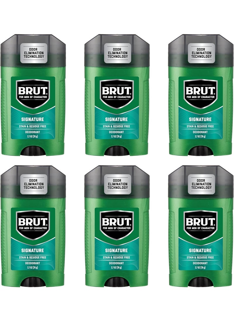 BRUT Brut Deodorant Original Fragrance 2.7 oz / 76 g (Pack of 6) 