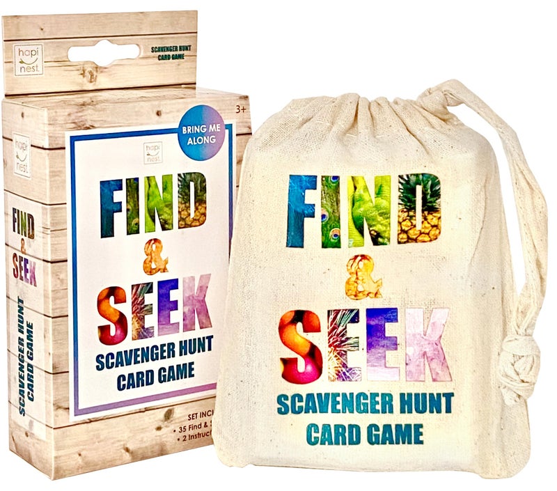 Hapinest Find and Seek Scavenger Hunt Card Game, Indoor Outdoor Activities for Kids Toddler & Family, Beach Camping Travel Car Games for Road Trips, Kids Scavenger Hunt Game Age 3 4 5 6 Years Old & Up - Image 1