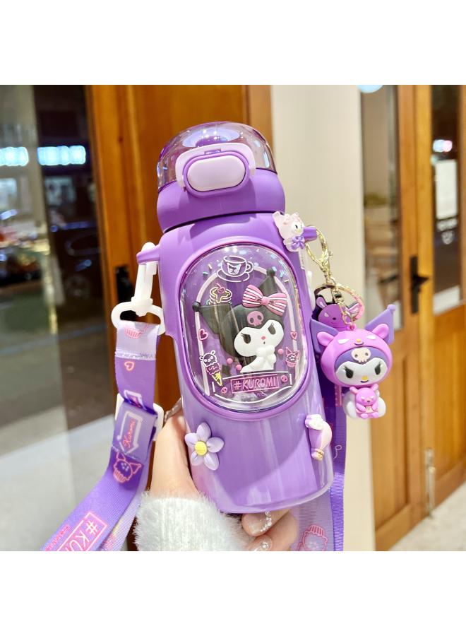 Sanrio Coolomi Children's Thermos Cup Primary School Student Water Cup School Special Girl Straw Kettle New 