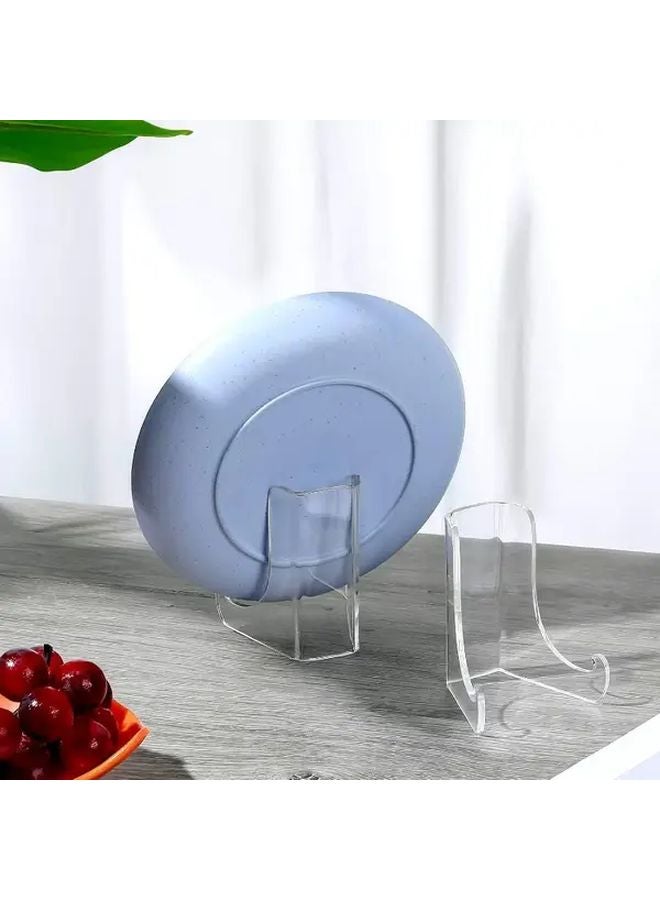 2pcs Transparent Acrylic Plate Holder Modern Minimalist Design Photo Display Shelf - Image 3
