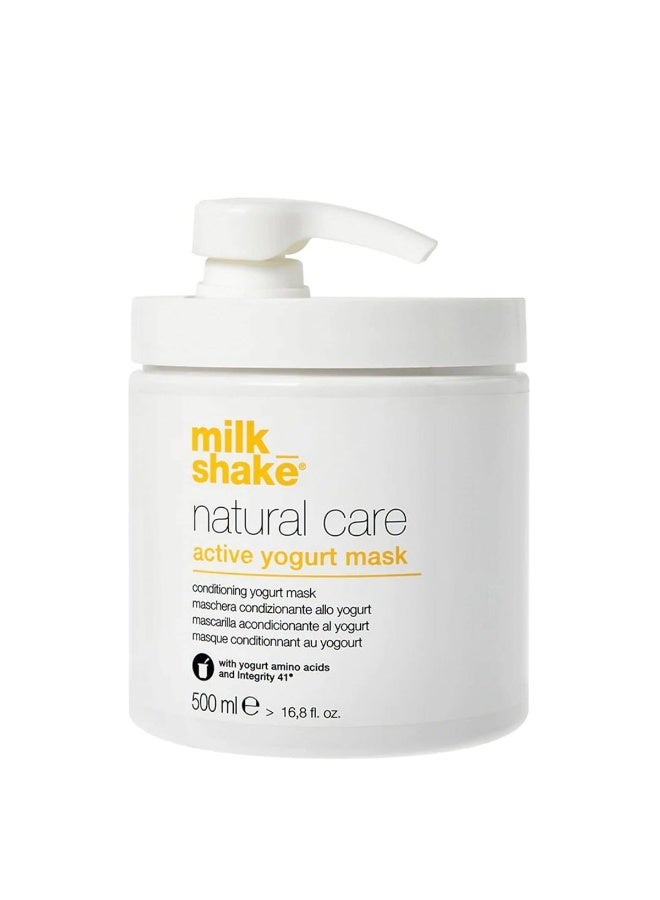 Milk Shake قناع الزبادي النشط للشعر الطبيعي والمعالج بالألوان 500 مل