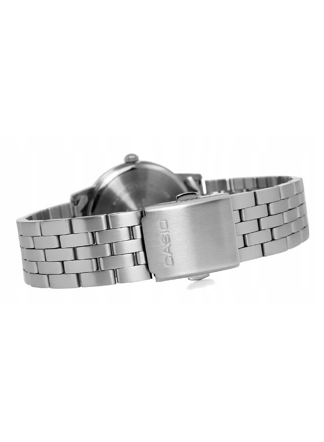 كاسيو ساعة يد رجالية تناظرية من الفولاذ المقاوم للصدأ MTS-110D-7AVDF - فضية - Image 3