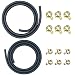 Strongthium 14 516 Gas Fuel Line Hose Set 2 Size Rubber Gas Tube with 12 Pcs Clamps for Lawn Mowers ATV Gocarts Small Engines Generators - Image 2