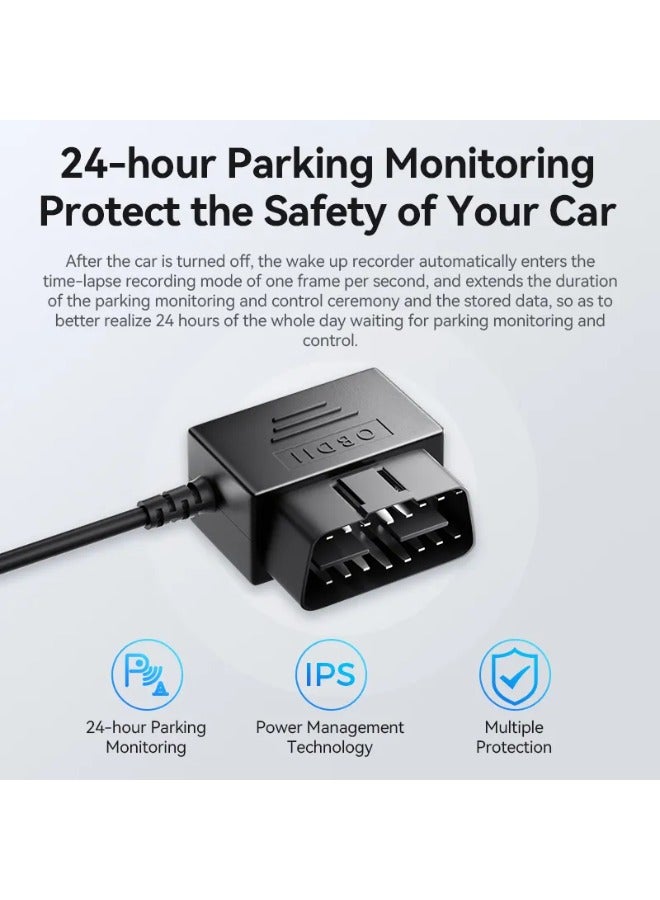 AZDOME 2025 OBD Hardwire Easy connect Kit 24 Hours Parking Hard Wire12V-24V to 5V TYPE-C - Image 3
