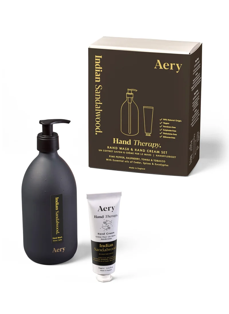 Aery Living Aery Living Indian Sandalwood Hand Therapy Gift Set - 500ml Soap & 75ml Hand Cream