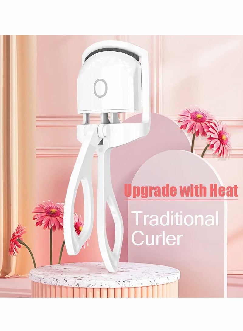 Rechargeable Electric Heated Eyelash Curler with Silicone Heating Pads for Effortless Curling and Long-lasting Results - Image 4