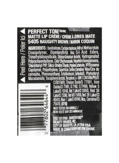 Black Radiance Black Radiance, Perfect Tone, Matte Lip Crème, 5405 Naughty Brown, 0.17 fl oz (5.1 ml)  - Image 2