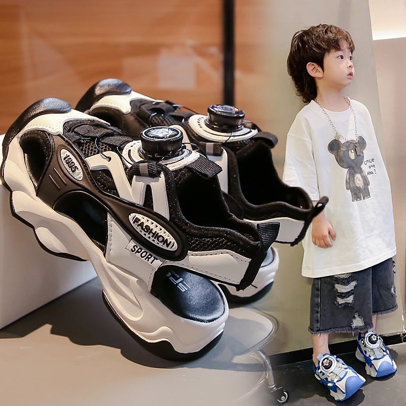 Boys'' Closed-Toe Sandals 2025 Summer New Style with Rotating Buckle Children''s Casual Shoes for Older Kids Sports Beach Shoes - Image 2