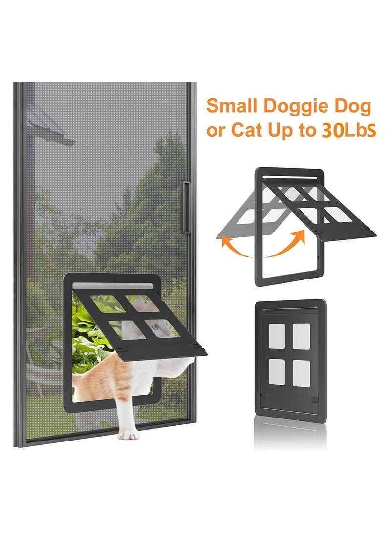 SYOSI Cat Screen Door Pet Screen Door Dog Door for Screen Door with Magnetic Flap 4 Way Switch Control Access Sturdy and Anti-Falling - Image 2
