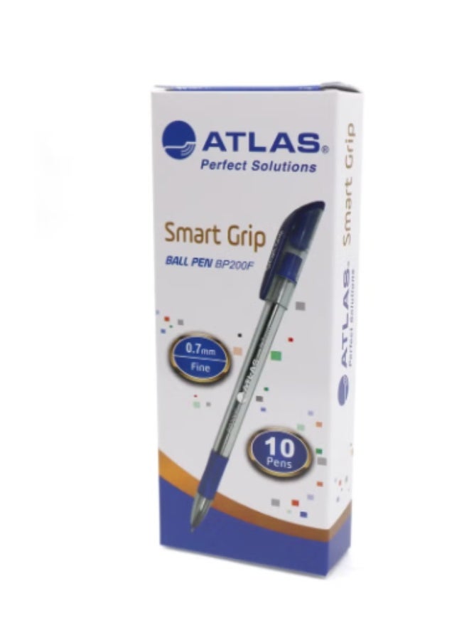 ATLAS Ball Pen 0.7mm Fine BE Smart Grip Pack of 10