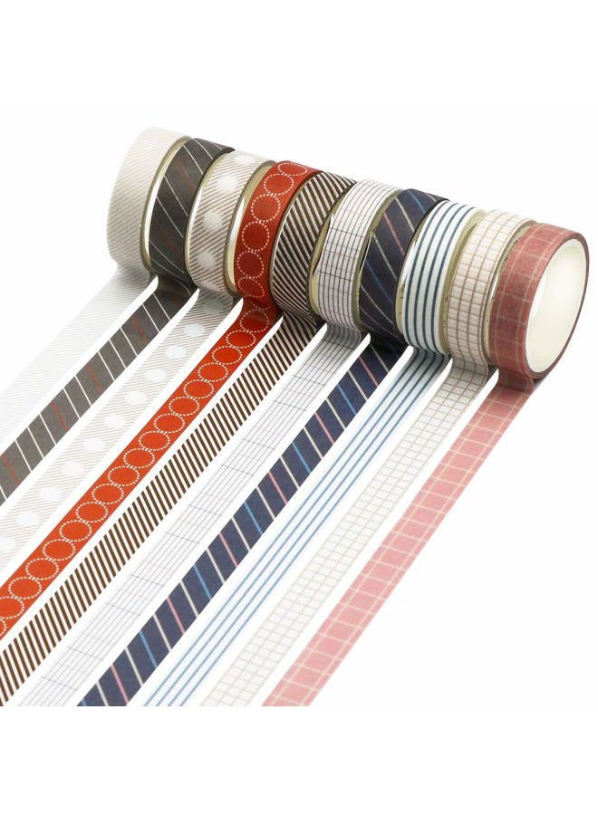 Knaid 40 Rolls of Slim Washi Tape Gift Box Set, Decorative Paper Tapes 10 mm Wide for Scrapbooking, DIY Arts and Crafts, Bullet Journal, Planner, Junk Journal, Notebooks (Minimalist) - Image 2