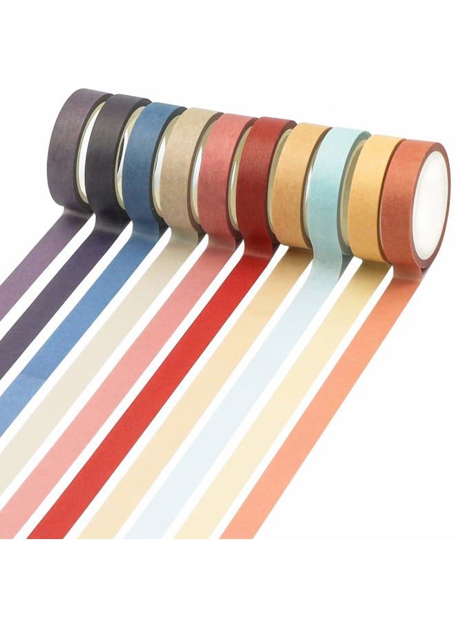 Knaid 40 Rolls of Slim Washi Tape Gift Box Set, Decorative Paper Tapes 10 mm Wide for Scrapbooking, DIY Arts and Crafts, Bullet Journal, Planner, Junk Journal, Notebooks (Minimalist) - Image 5