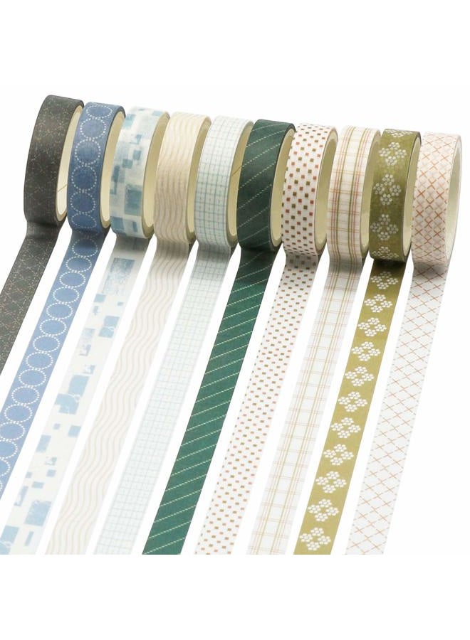 Knaid 40 Rolls of Slim Washi Tape Gift Box Set, Decorative Paper Tapes 10 mm Wide for Scrapbooking, DIY Arts and Crafts, Bullet Journal, Planner, Junk Journal, Notebooks (Minimalist) - Image 3