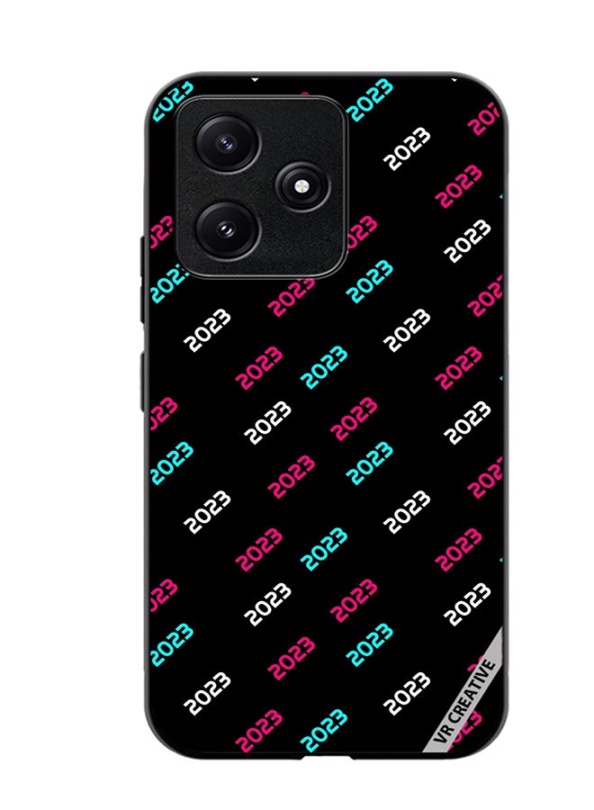 VR CREATIVE Protective Case Cover For Xiaomi Poco M6 Pro 5G Creative Concept Of 2023 Happy New Year Design Multicolour