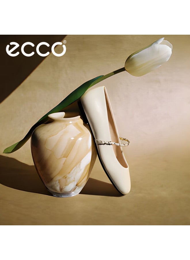 Ecco Ni Ni Style Square Toe Chain Ballet Flats Dance Party Dress Shoes Wuyue 234333 Ice White Size 38