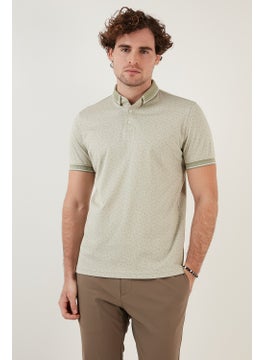 Buratti Cotton Blended Patterned Slim Fit Polo T Shirt Men's T Shirt 646B3200  - Image 2