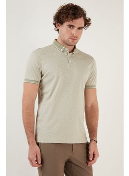 Buratti Cotton Blended Patterned Slim Fit Polo T Shirt Men's T Shirt 646B3200  - Image 4