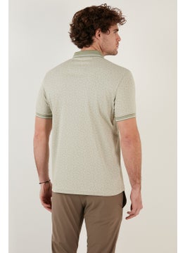 Buratti Cotton Blended Patterned Slim Fit Polo T Shirt Men's T Shirt 646B3200  - Image 5