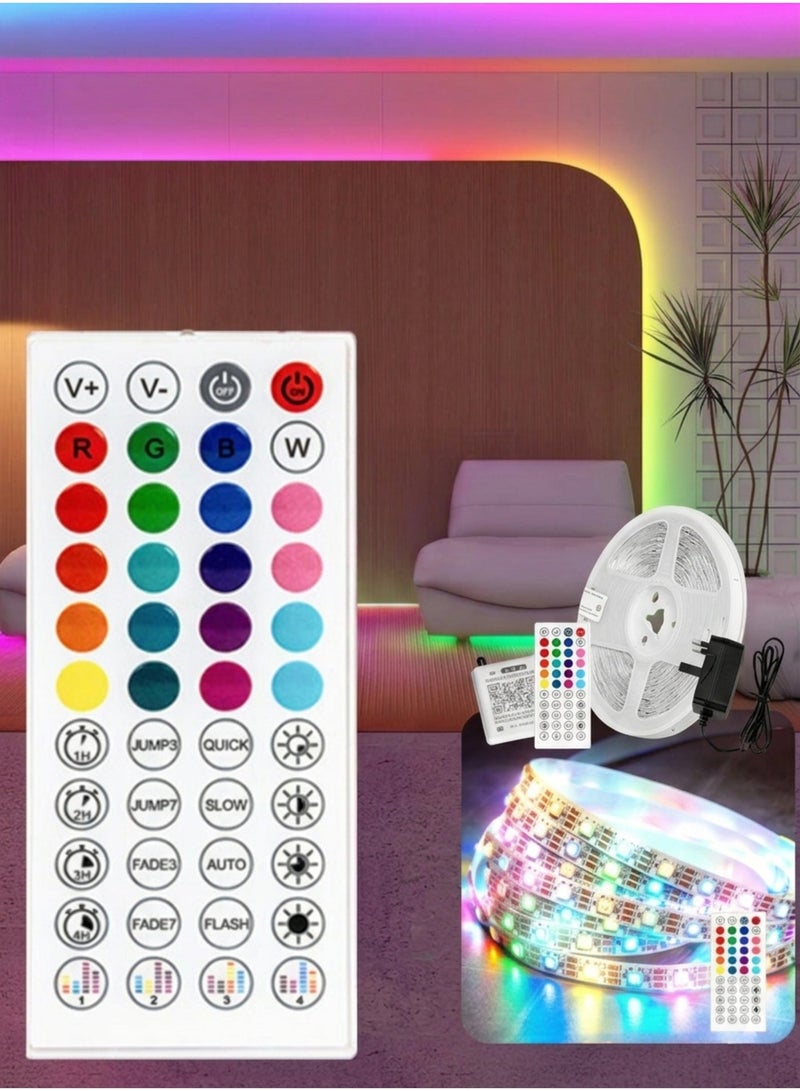 MODI 10M RGB LED Strip Light – Music Sync Multicolor Neon Tape with Timer & Remote - Image 4