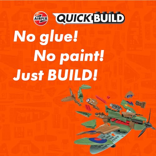Airfix طائرة إيرفيكس كويك بيلد سوبرمارين سبايتفاير طقم نموذج بلاستيكي لبناء الطوب J6000 - Image 2