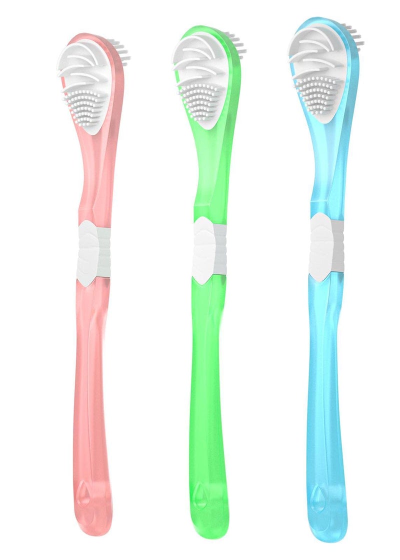 Y-Kelin Double-Side Desiged Tongue Scraper, Ultra-Soft Tongue Brush Tongue Cleaner (3 Pack) - Image 1