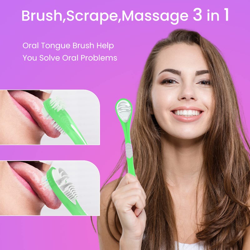 Y-Kelin Double-Side Desiged Tongue Scraper, Ultra-Soft Tongue Brush Tongue Cleaner (3 Pack) - Image 5