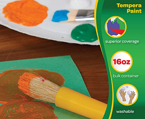 Crayola Premier Tempera Paint For Kids - Green (16oz), Kids Classroom Supplies, Great For Arts & Crafts, Non Toxic, Easy Squeeze Bottle - Image 5