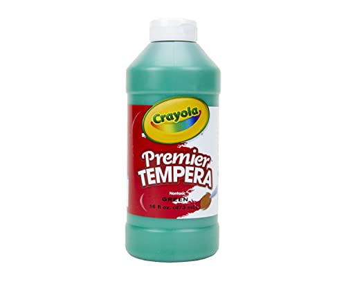 Crayola Premier Tempera Paint For Kids - Green (16oz), Kids Classroom Supplies, Great For Arts & Crafts, Non Toxic, Easy Squeeze Bottle - Image 1