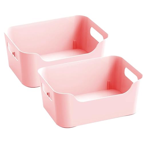 Radiant Storage Box and Organiser | Storage Organiser | Organizer Storage Box for Home & Kitchen | Durable Storage Basket & Plastic Basket for Storage (Pink, Pack of 5) - Image 5