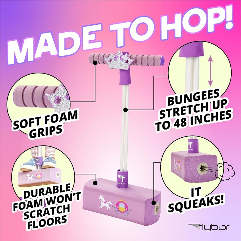 Flybar My First Foam Pogo Jumper for Kids Fun and Safe Pogo Stick for Toddlers, Durable Foam and Bungee Jumper for Ages 3 and up, Supports up to 250lbs - Image 1