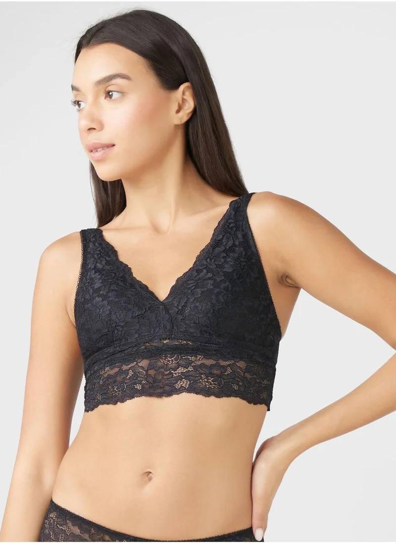 Isla & Evie Lace Detail Plunge Bra