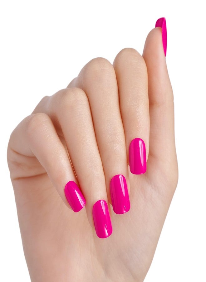 Impress Kiss Impress No Glue Mani Press On Nails, Color, 'All Smiles', Pink, Short Size, Squoval Shape, Includes 30 Nails, Prep Pad, Instructions Sheet, 1 Manicure Stick, 1 Mini File - Image 2