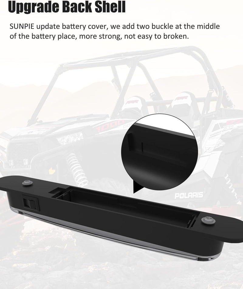 SUNPIE UTV Dome Light Universal SXS Wireless Interior Lights for Polaris Canam Pioneer/Talon Kawasaki Mule/Teryx Arctic Cat Golf Cart Boat Off-Road SXS All w/1.1/4in-2in Ironwork, Two Light Mode - Image 3