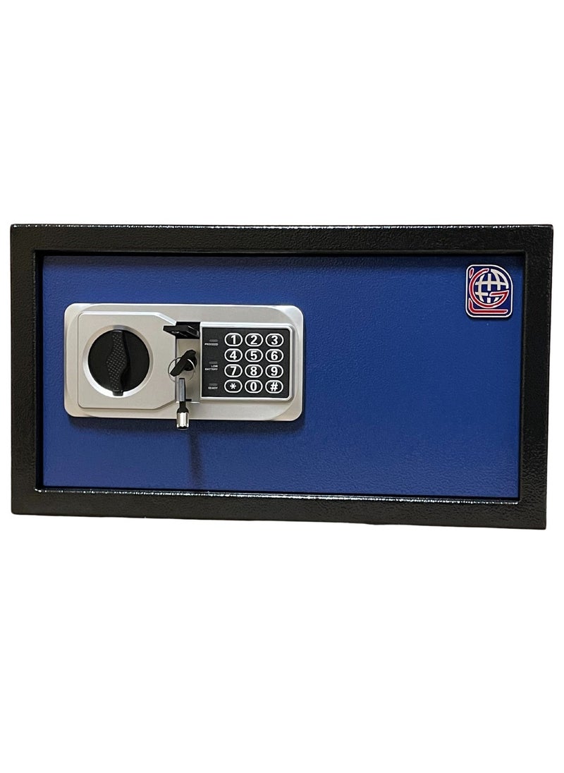 LOTFY GROUP - LG Safebox Code- 23NEK- 23*42*37CM- Blue Colour- Home Office Safe Box- Electronic Lock- Key Lock - Image 1