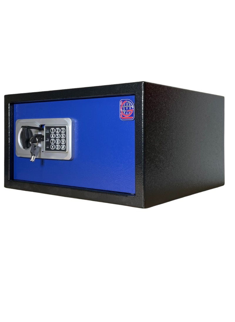 LOTFY GROUP - LG Safebox Code- 23NEK- 23*42*37CM- Blue Colour- Home Office Safe Box- Electronic Lock- Key Lock - Image 1