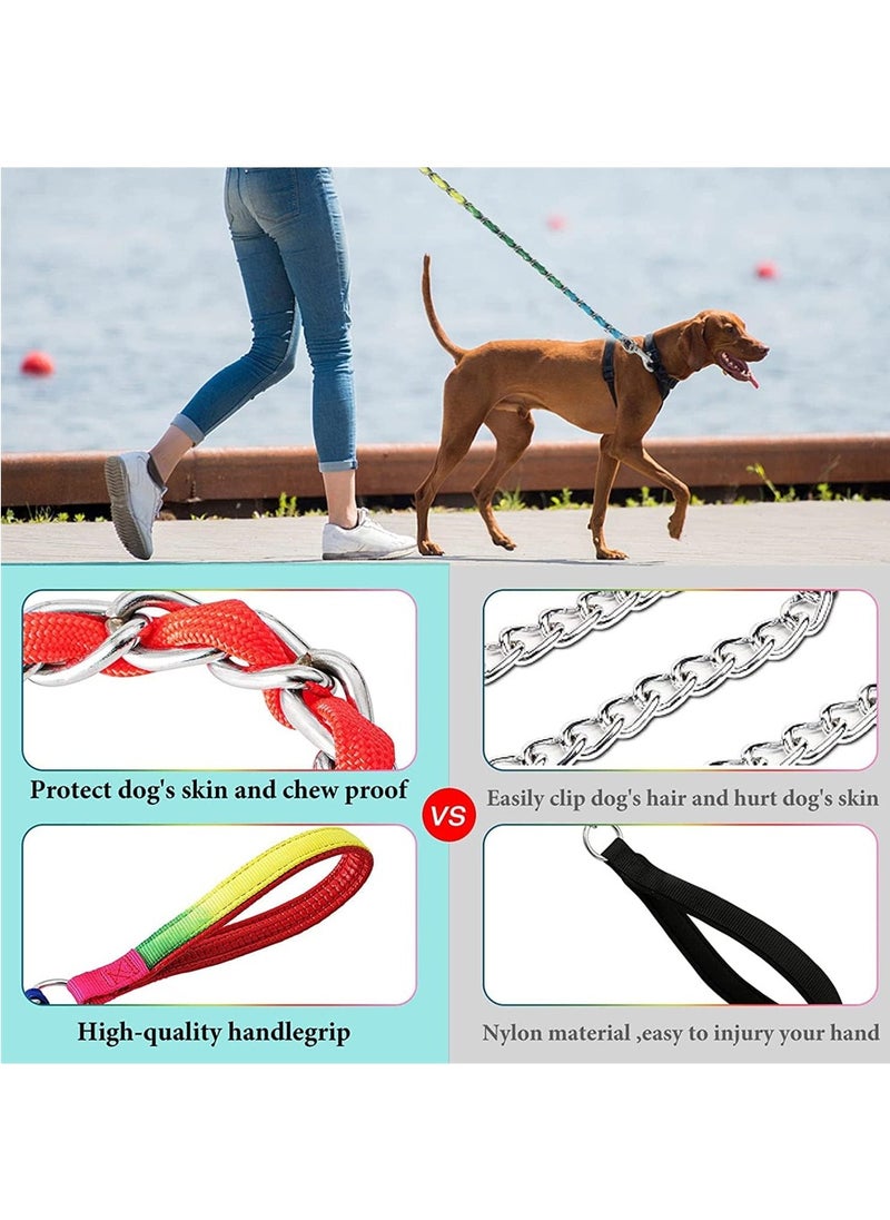 KASTWAVE - Heavy Duty Metal Dog Leash, Chew Proof Dog Leash Large Dogs, Heavy Duty Chain Leash for Large Breed Dogs, Metal Dog Leash with Padded Handle, Dog Metal Tactical Leash for Large Breed Dogs - Image 1