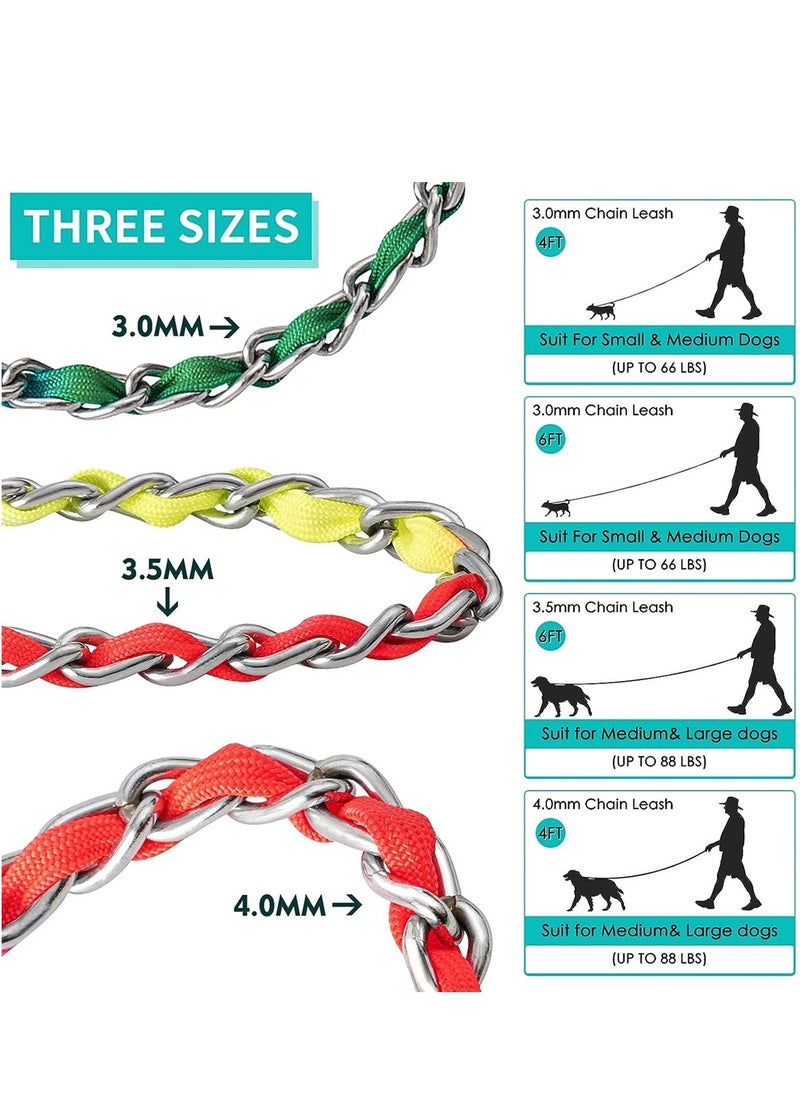 KASTWAVE - Heavy Duty Metal Dog Leash, Chew Proof Dog Leash Large Dogs, Heavy Duty Chain Leash for Large Breed Dogs, Metal Dog Leash with Padded Handle, Dog Metal Tactical Leash for Large Breed Dogs - Image 1