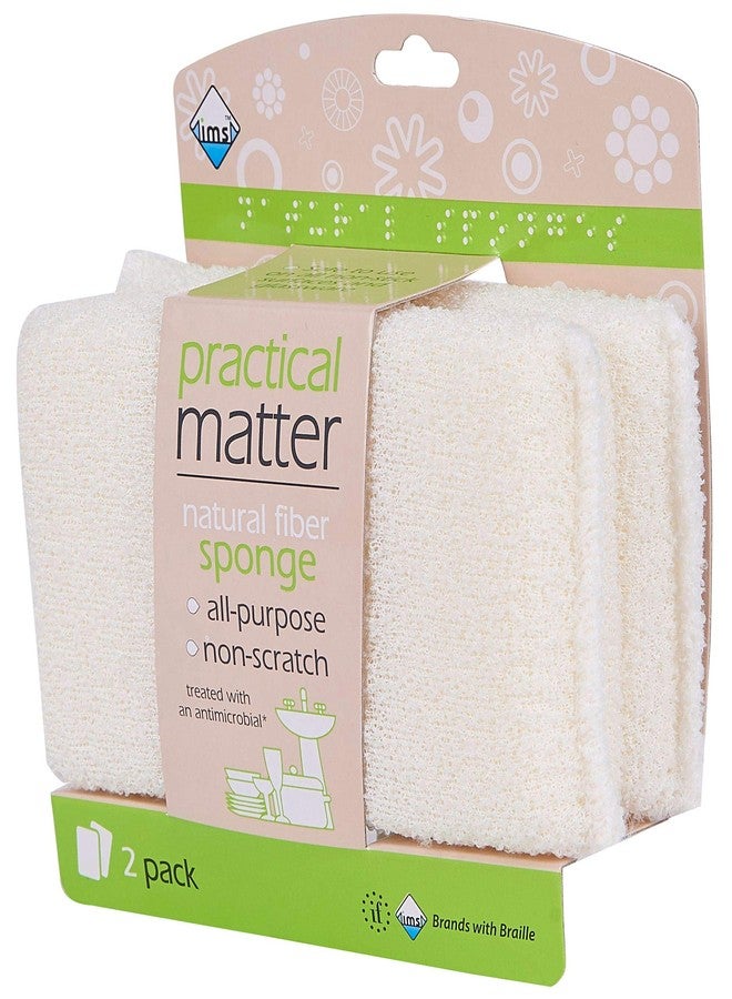 cleanlogic Practical Matter Organic Cotton Fiber All-Purpose Kitchen Sponge (Pack of 2) - Image 2