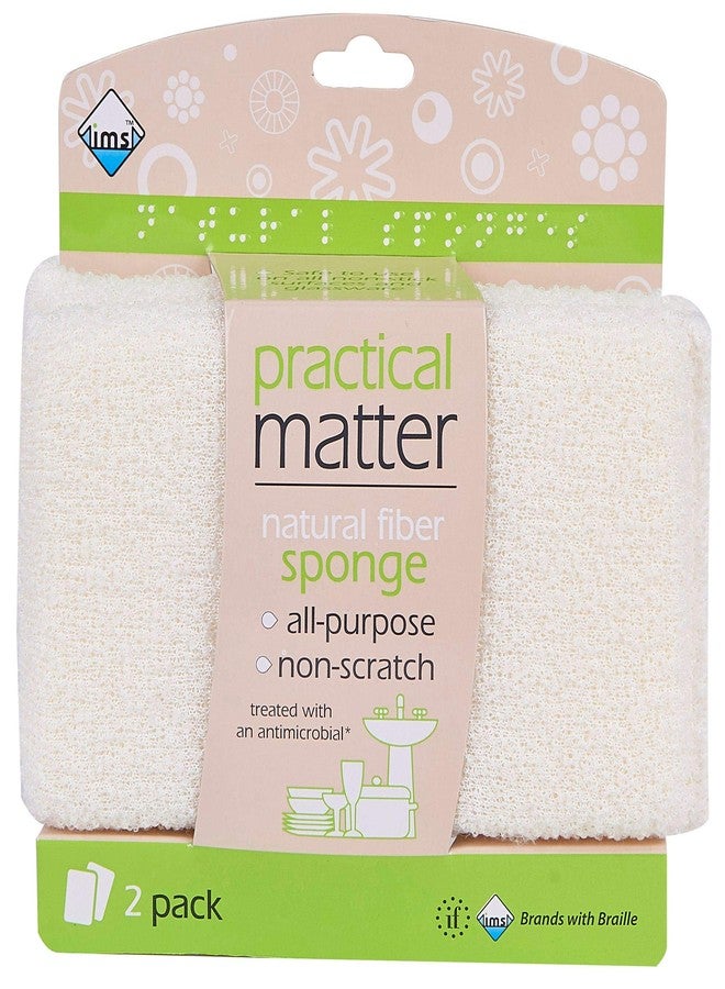 cleanlogic Practical Matter Organic Cotton Fiber All-Purpose Kitchen Sponge (Pack of 2) - Image 1