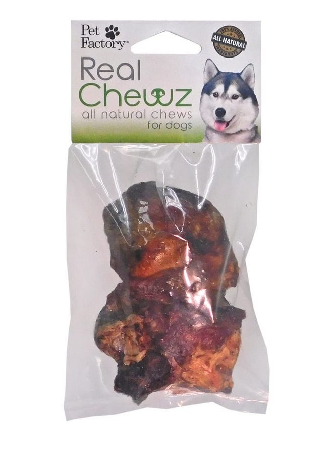 بيت فاكتوري حلوى مضغ للكلاب من Pet Factory Real Chewz Knee Caps، طبيعية 100% - قطعتان/عبوة واحدة 