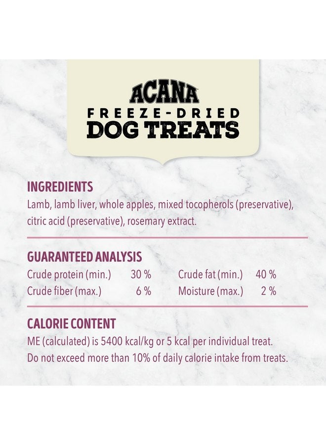 (أسنى) مكافآت الكلاب المجففة بالتجميد من ACANA Singles، وصفة لحم الضأن والتفاح الخالية من الحبوب، 3.25 أونصة - Image 5